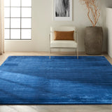 Nourison Calvin Klein Home Lunar LUN1 Handmade Woven Indoor only Area Rug Klein Blue 9'6" x 13' 99446108609