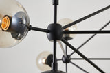 Bethel Black Chandelier in Metal & Glass