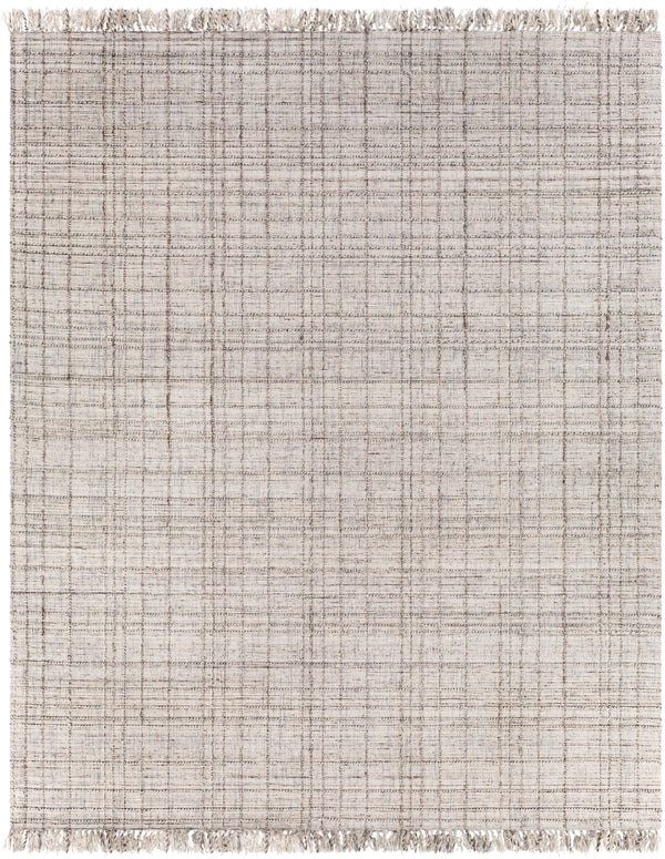 Yorkville YRK-2301 Modern Viscose, Wool, Polyester Rug YRK2301-810 Light Gray, Ivory, Dark Brown, White 65% Viscose, 25% Wool, 10% Polyester 8' x 10'