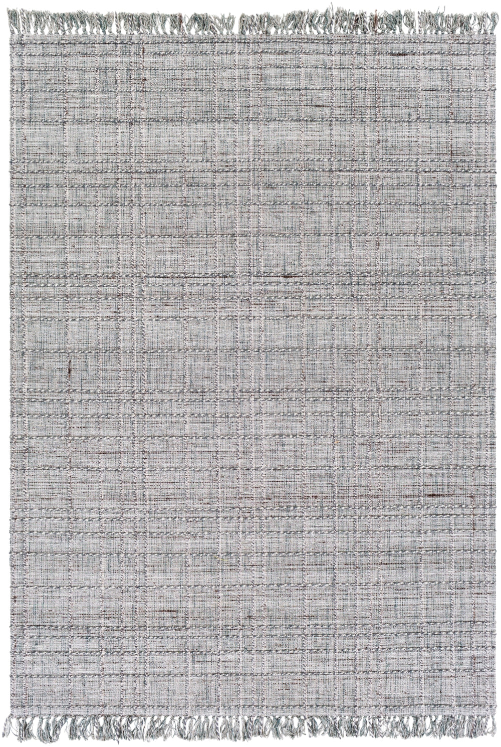 Yorkville YRK-2302 Modern Viscose, Wool, Polyester Rug YRK2302-81012 Dark Green, Ivory, Dark Brown, White, Seafoam 65% Viscose, 25% Wool, 10% Polyester 8'10" x 12'