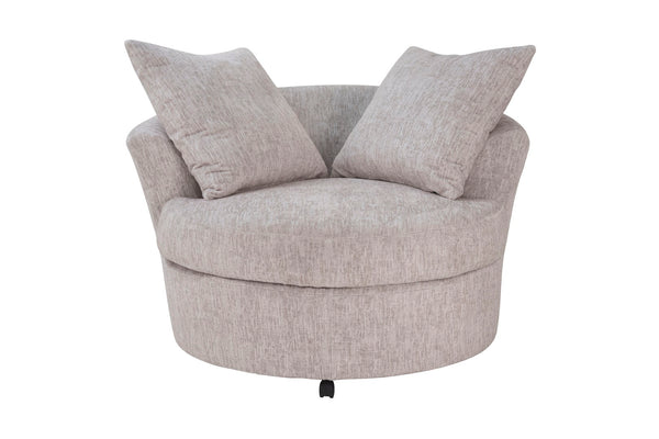 Porter Designs Big Chill Soft Microfiber Accent Swivel Contemporary Accent - Swivel Cream 01-33C-14-4439