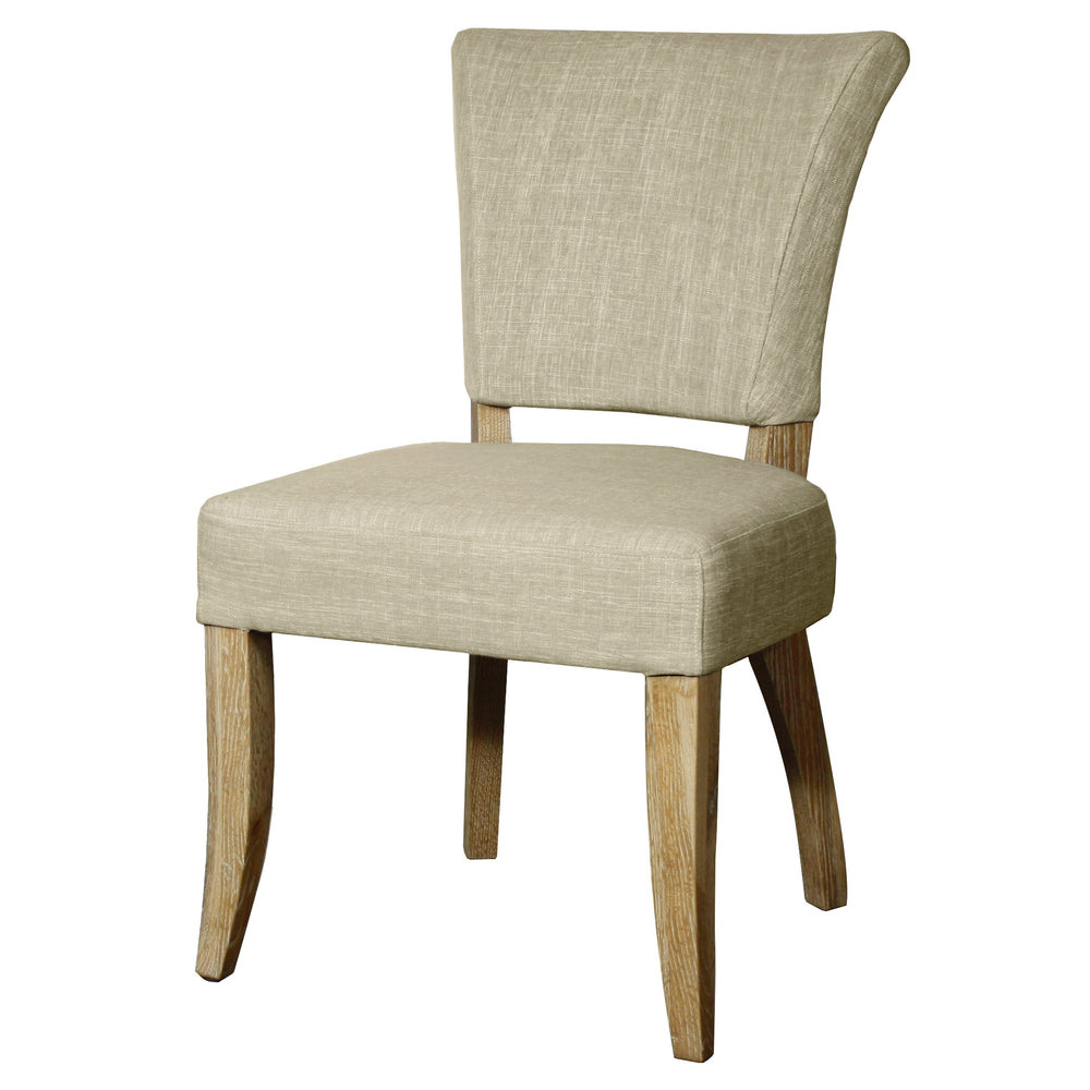 Austin Side Chair Set of 2 - French Farmhouse Design with Solid Oak Frame for Dining Room Elegance