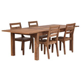 Porter Designs Urban Solid Sheesham Wood 72" - 96" Butterfly Extension Contemporary Dining Table Natural 07-117-01-1127