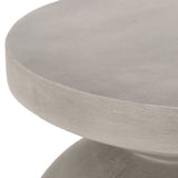 Cayce Outdoor Lightweight Concrete Side Table, Concrete Finish Noble House