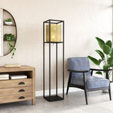 Zuo Modern Yves Steel Modern Commercial Grade Floor Lamp Gold, Black Steel