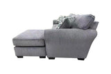 Porter Designs Savannah Soft Chenille Reversible Fabric Modern Sectional Gray 01-207-16-1731