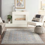 Nourison Starry Nights STN08 Persian Machine Made Loom-woven Indoor Area Rug Light Blue 5'3" x 7'3" 99446792655