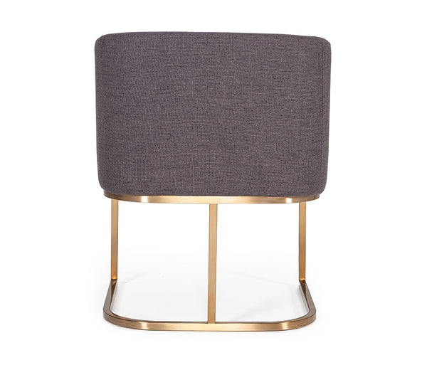 VIG Furniture Modrest Yukon Modern Grey Fabric & Antique Brass Dining Chair VGVCB8362-GRYBRS