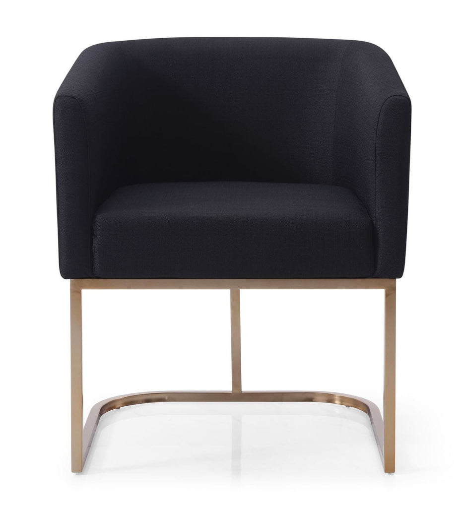 VIG Furniture Modrest Yukon - Modern Black & Antique Brass Dining Chair VGVCB8362-BC-DC