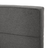 Noble House Marlene Contemporary Upholstered King/Cal King Headboard, Charcoal Gray and Black