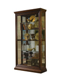 Pulaski Furniture Edwardian 5 Shelf Sliding Door Curio Cabinet in Oak Brown 21015-PULASKI 21015-PULASKI