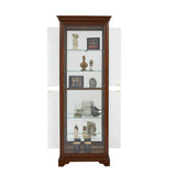 Pulaski Furniture Mirrored 5 Shelf Gallery Curio Cabinet in Oak Brown 21308-PULASKI 21308-PULASKI
