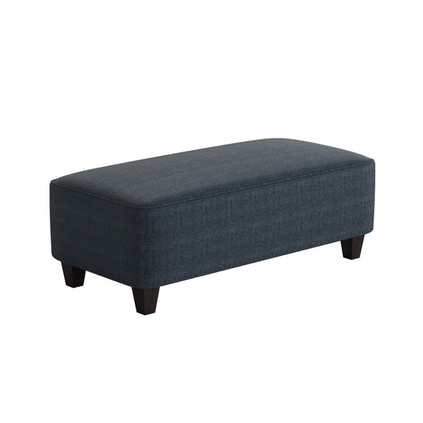 Fusion 100-C Transitional Cocktail Ottoman 100-C Theron Indigo 49" Wide Cocktail Ottoman