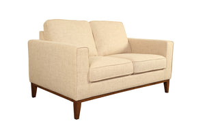 Porter Designs Oakley Wood Trim Contemporary Loveseat Cream 01-216C-02-4038