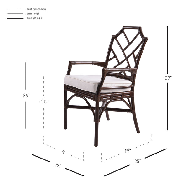 Kara Rattan Arm Chair Paloma Brown
