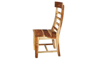 Porter Designs Taos Solid Sheesham Wood Ladderback Natural Dining Chair Natural 07-196-02-9017-1