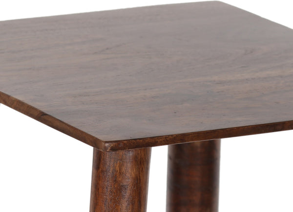 Porter Designs Portola Solid Acacia Wood Transitional End Table Brown 09-108-07-1111