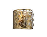 Bethel Gold Wall Sconce in Metal & Crystal