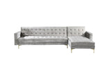 Amandal Silver Velvet Right Sectional