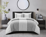 Salma Grey King 3pc Duvet Set