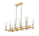 Bethel Gold Chandelier in Iron & Glass