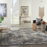 Nourison Ludlow LDW01 Contemporary Machine Made Power-loomed Indoor only Area Rug Grey/Multi 9' x 12' 99446783530