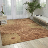 Nourison Tropics TS11 Floral Handmade Tufted Indoor Area Rug Taupe/Green 3'6" x 5'6" 99446017482