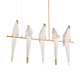 Bethel Gold LED Chandelier in Metal & Acrylic