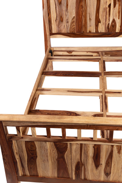 Porter Designs Kalispell Solid Sheesham Wood Queen Natural Bed Natural 04-116-14-PDU102-KIT