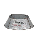 Laconia Metal Christmas Tree Collar, Antique Silver