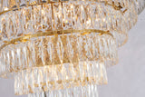 Bethel Gold Chandelier in Metal & Crystal