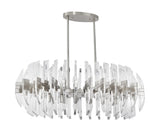 Bethel Chrome Chandelier in Metal & Acrylic