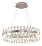 Bethel Chrome LED Chandelier in Metal & Crystal