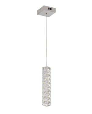 Bethel Chrome LED Single Pendant Lighting in Metal & Crystal