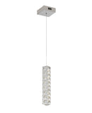 Bethel Chrome LED Single Pendant Lighting in Metal & Crystal