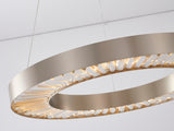 Bethel Gold LED Chandelier in Stainless Steel & Crystal