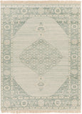 Zainab ZAI-2306 Traditional Cotton, Polyester Rug ZAI2306-810 Sage, Dark Green, Lime, White 70% Cotton, 30% Polyester 8' x 10'