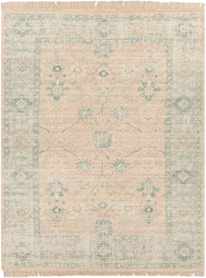 Zainab ZAI-2310 Traditional Cotton, Polyester Rug ZAI2310-810 Camel, Cream, Sage, Dark Green, Lime, White 70% Cotton, 30% Polyester 8' x 10'