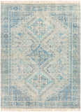 Zainab ZAI-2314 Traditional Cotton, Polyester Rug ZAI2314-810 Sky Blue, Navy, Sage, Lime, Dark Green, White 70% Cotton, 30% Polyester 8' x 10'