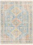 Zainab ZAI-2315 Traditional Cotton, Polyester Rug ZAI2315-810 Sky Blue, Burnt Orange, Lime, Navy, Dark Green, White 70% Cotton, 30% Polyester 8' x 10'
