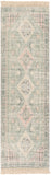 Zainab ZAI-2316 Traditional Cotton, Polyester Rug ZAI2316-268 Sage, Dark Green, Lime, Pale Pink, Khaki, White 70% Cotton, 30% Polyester 2'6" x 8'