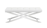 Modrest Xane - Contemporary White Vegan Leather Bench
