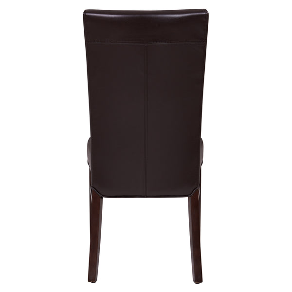 Milton Bonded Leather Dining Chair Set of 2 - Stylish Parsons Accent Chairs for Modern Interiors