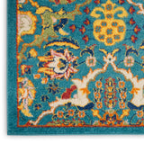 Nourison Allur ALR03 Bohemian Machine Made Power-loomed Indoor only Area Rug Turquoise Ivory 9' x 12' 99446841520