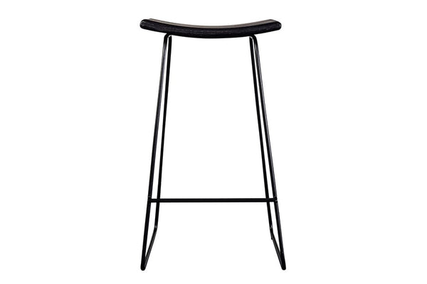 Porter Designs Yuki Solid Mango Wood Seat Contemporary Bar Stool Black 07-108-11-8654-1