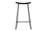 Porter Designs Yuki Solid Mango Wood Seat Contemporary Bar Stool Black 07-108-11-8654-1