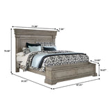 Pulaski Furniture Madison Ridge Queen Panel Bed with Blanket Chest Footboard in Heritage Taupe P091-BR-K2-PULASKI P091-BR-K2-PULASKI