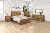 Porter Designs Urban Solid Sheesham Wood Queen Contemporary Bed Natural 04-117-14-1425-KIT