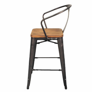 Metropolis Adjustable High-Back Office Chair with Stylish Upholstery, Chrome Armrests, and Wheels