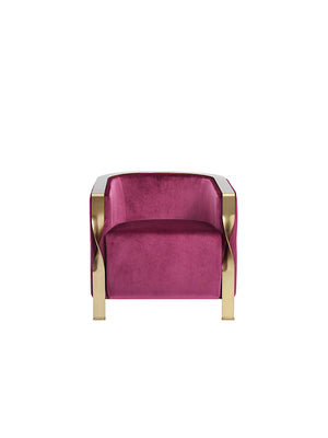 VIG Furniture Divani Casa Anthony Modern Pink & Gold Accent Chair VGZAZCS600-1-PNK
